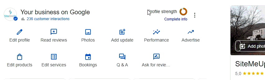 Business Profile Settings - screenshot 1