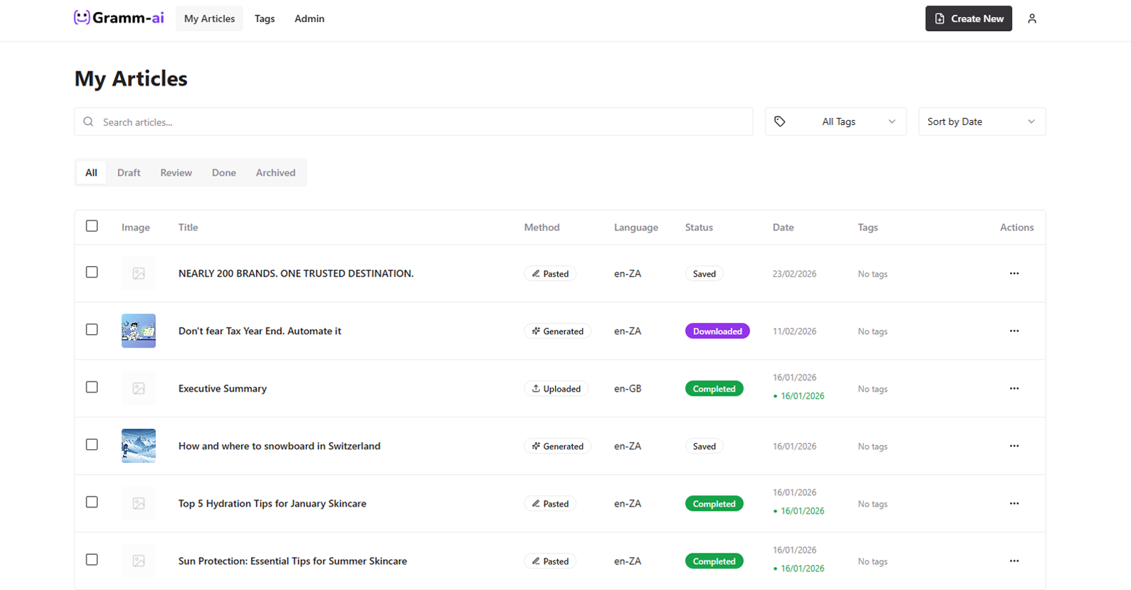 Gramm-AI screenshot