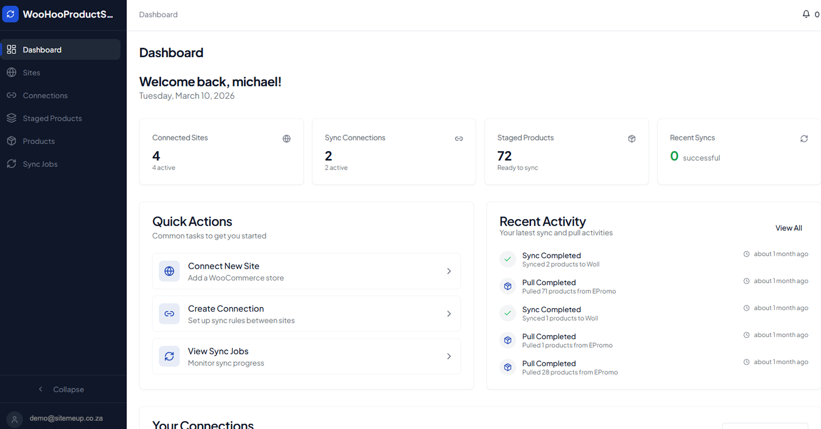 WooSync Hub screenshot